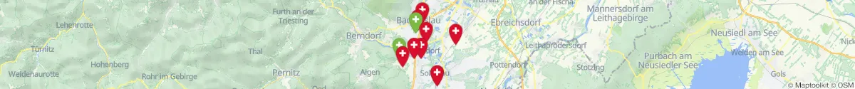 Kartenansicht für Apotheken-Notdienste in der Nähe von Schönau an der Triesting (Baden, Niederösterreich)
